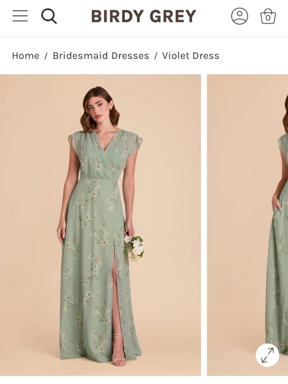 Birdy Grey Floral Sage Lafleur Violet Dress 3x
